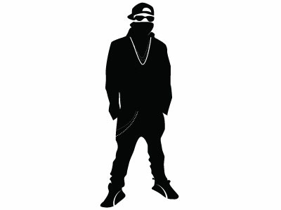 400x300 Hip Hop Guy Vector Image