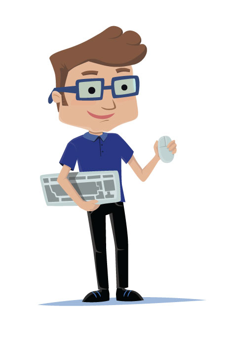 468x703 I T Guy Vector Illustration