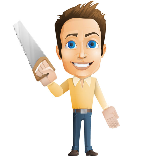 594x644 Casual Guy Vector Holding Saw Free Vectors Ui Download