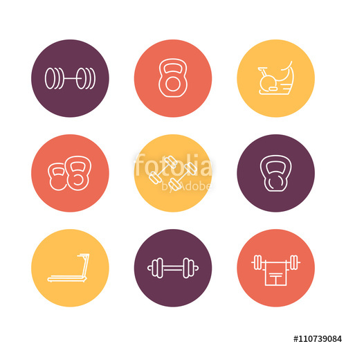 Gym Equipment Line Icons, Fitness Equipment, Training, Fitness 500x500 Gym Equipment Line Icons, Fitness Equipment, Training, Fitness