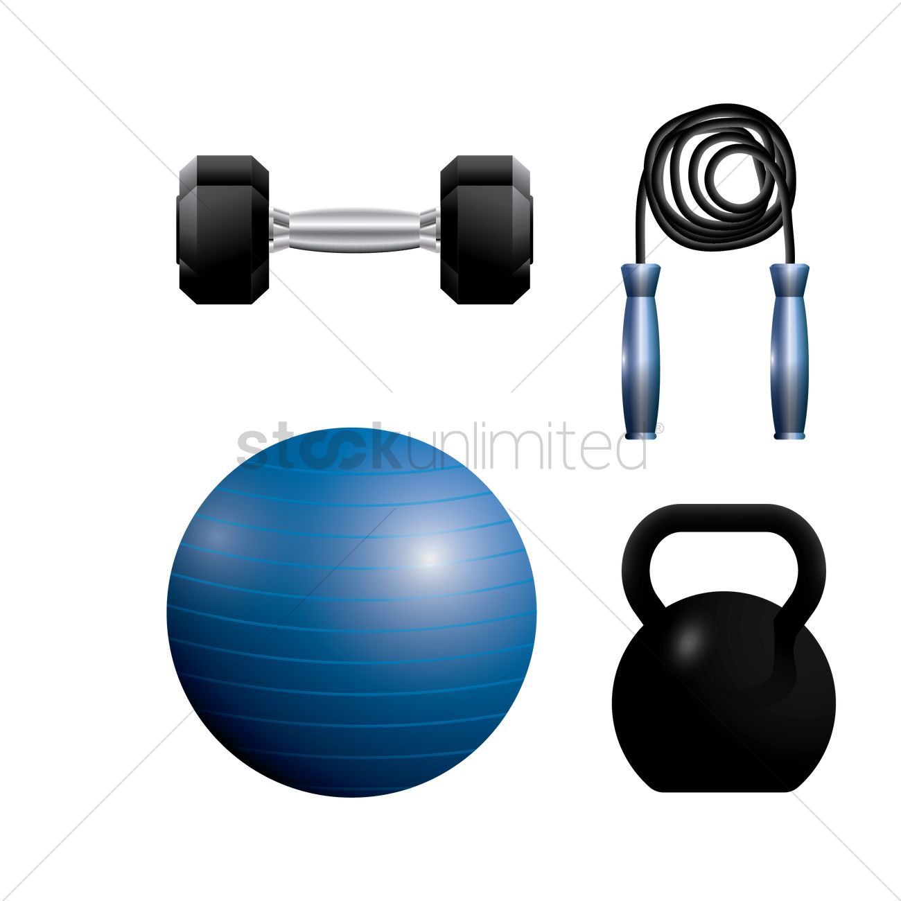 A Collection Of Gym Equipment Vector Image 1300x1300 A Collection Of Gym Equipment Vector Image