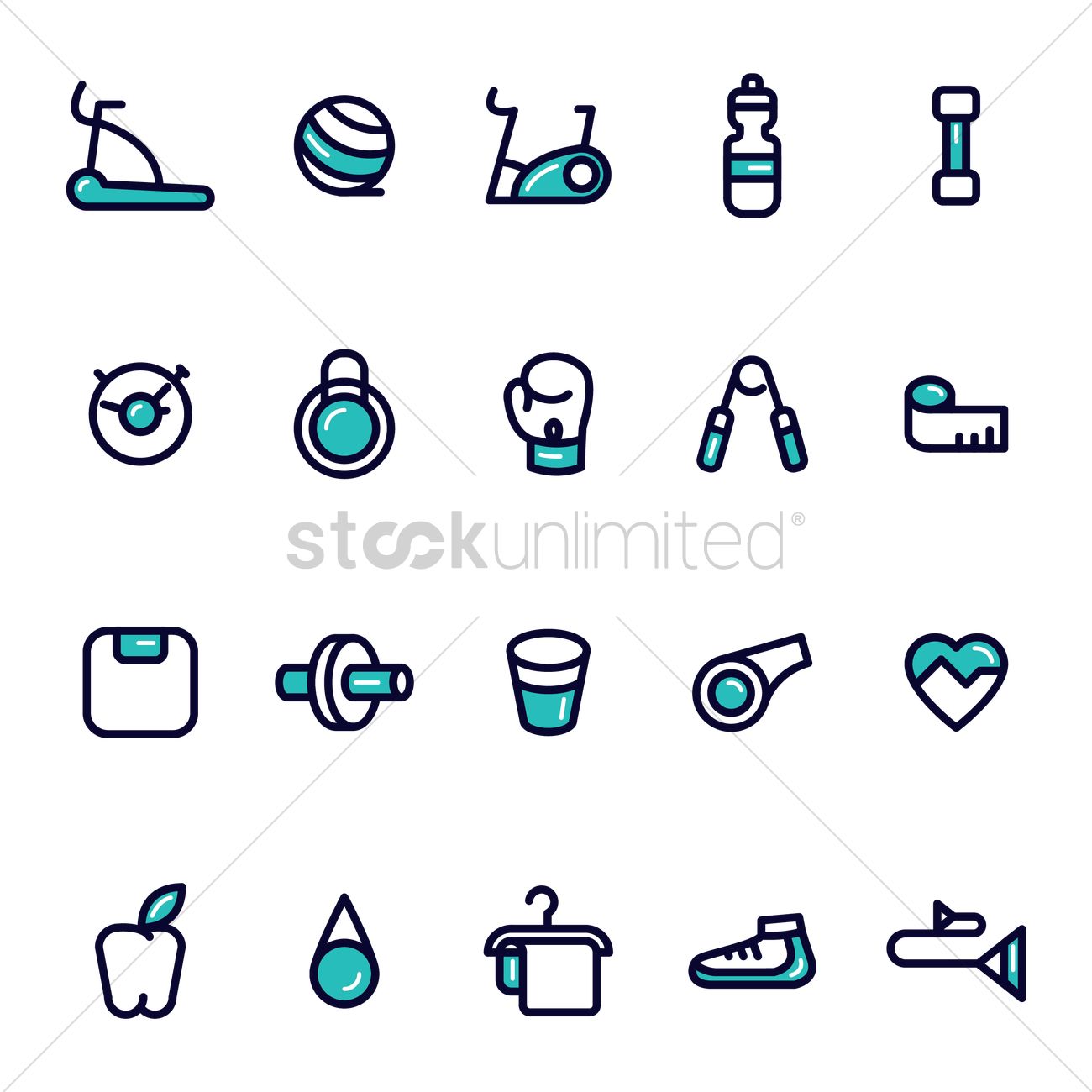 Collection Of Gym Equipment Vector Image 1300x1300 Collection Of Gym Equipment Vector Image