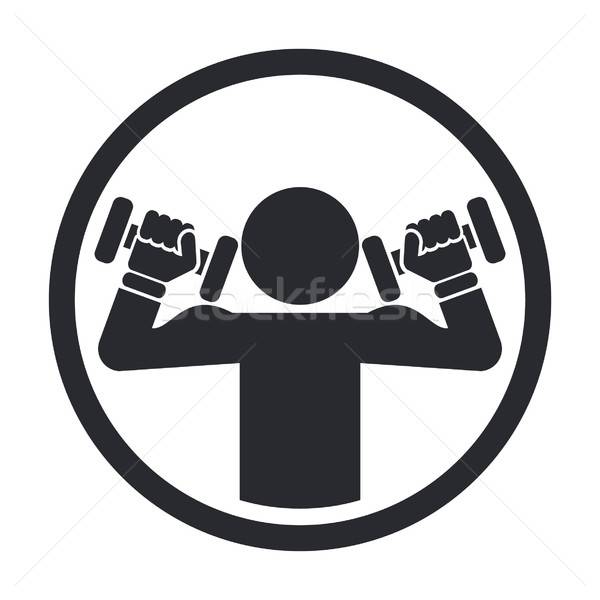 600x600 Gym Icon Vector Illustration Myvector