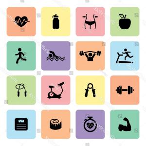300x300 Photostock Vector Gym Equipment Gym Icon Fitness Equipment Fitness