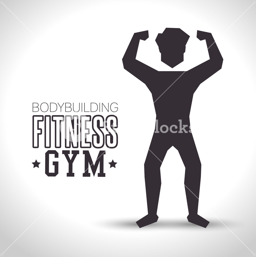 994x1000 Silhouette Man Bodybuilding Fitness Gym Icon Design Vector