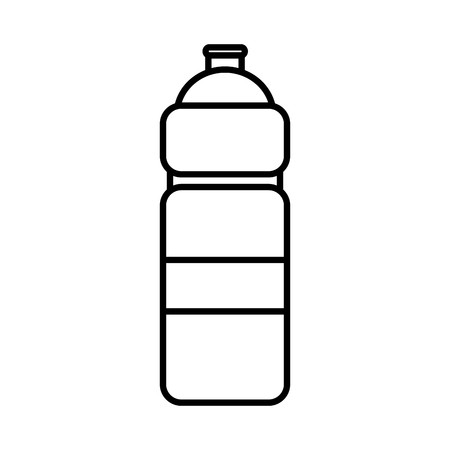 450x450 Water Bottle Gym Icon Vector Illustration Design Royalty Free