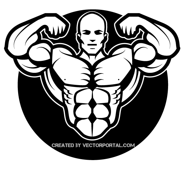 600x550 Bodybuilder Vector Image Free Vectors Bodybuilding Logo, Gym