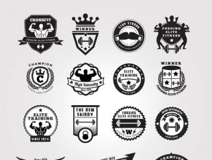 310x233 Gym Badges Free Vector Free Vectors Ui Download