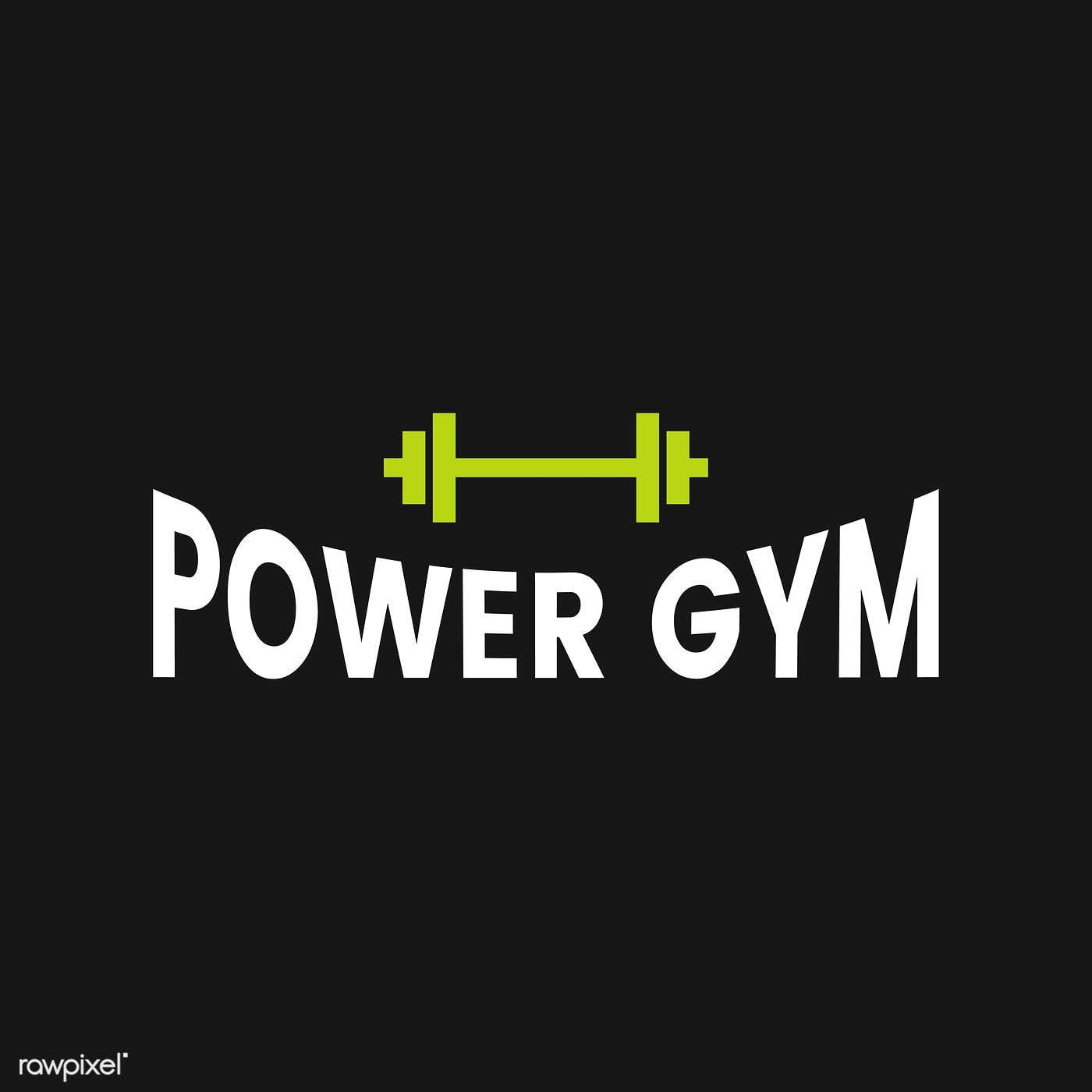 1400x1400 Power Gym Logo Badge Vector Free Image