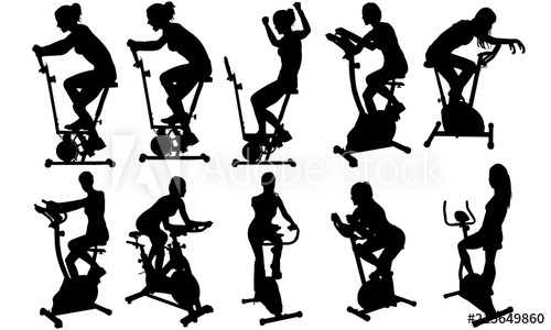 500x300 Woman On Exercycle Silhouette Fitness