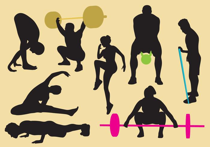 700x490 Exercise And Gym Silhouettes