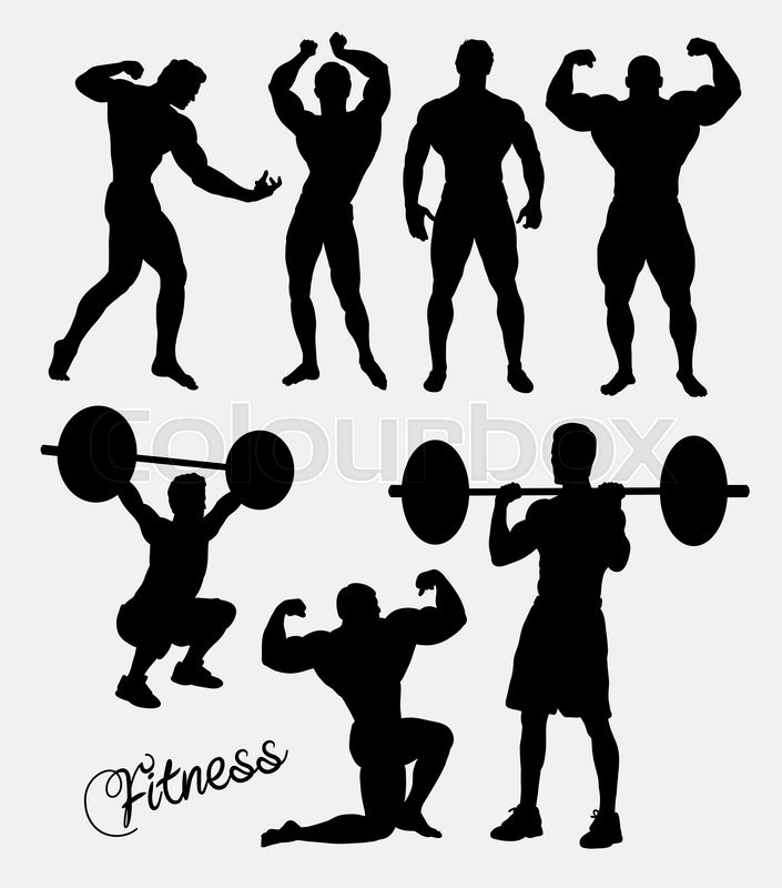 705x800 Fitness, Body Building, Gym, Sport Stock Vector Colourbox