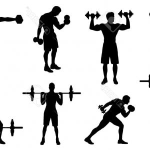 300x300 Fitness And Gym Silhouettes Vector Newwaysys