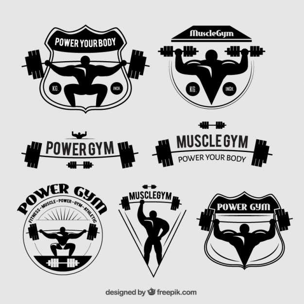 626x626 Gym Badges Free Vector