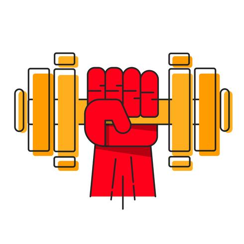 490x490 Logo For Heavy Weight Gym Or Fitness Gym, Vector Logo