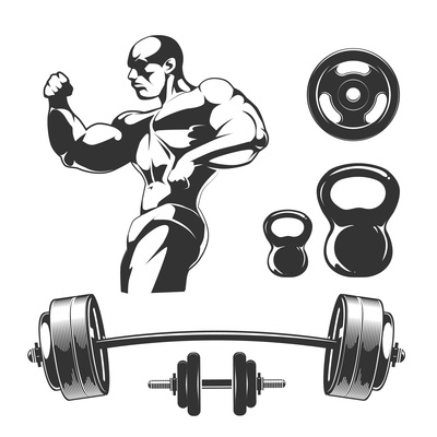 400x400 Page Bodybuilding Gym On Curated Vector Illustrations, Stock