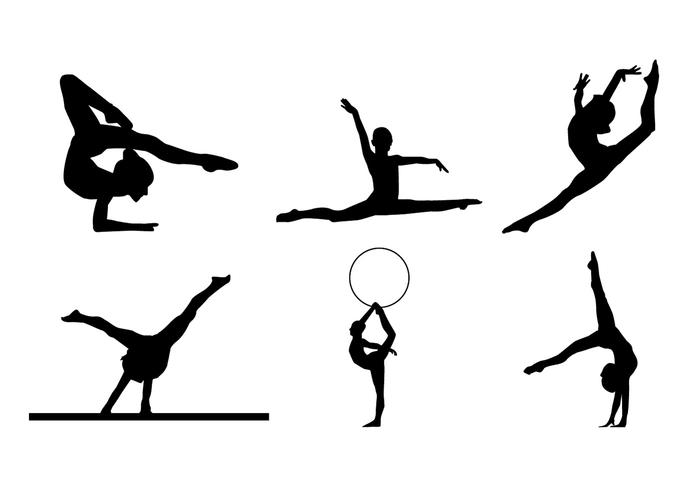 700x490 Gymnastic Silhouette Vectors