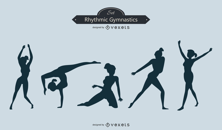 900x529 Gymnastics Silhouette Set