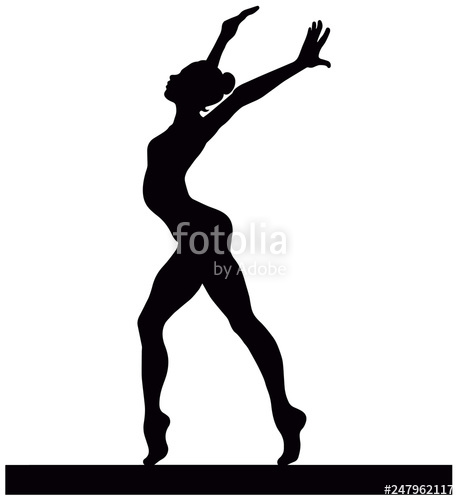 460x500 Gymnastics Silhouette Gymnast Woman Stock Image And Royalty Free