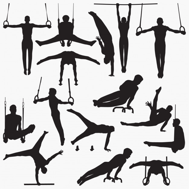 626x626 Gymnastics Silhouettes Vector Premium Download