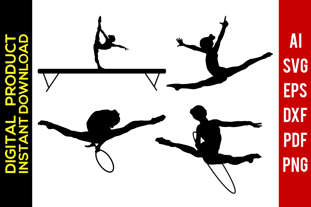1080x719 Gymnastics Gymnastics Silhouette Gymnastics Vector