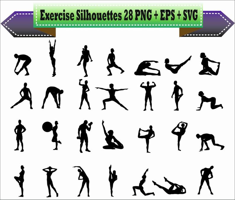 794x678 Exercise Human Body Woman Gymnast Sport Gymnastics Silhouette Etsy