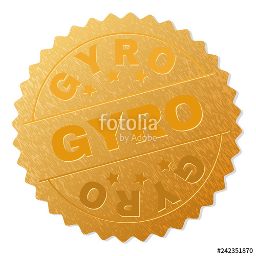 500x500 Gyro Gold Stamp Award Vector Gold Award With Gyro Text Text