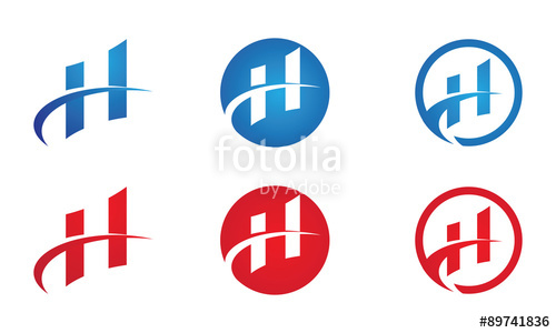 500x300 H Logo Template Stock Image And Royalty Free Vector