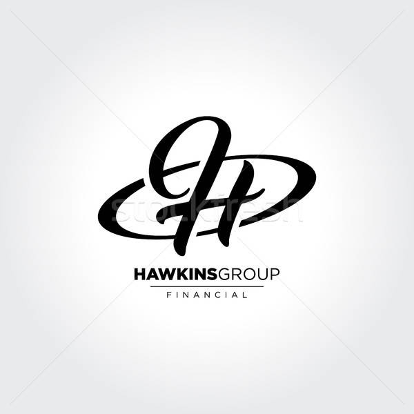 600x600 Letter H Inside Circle Symbol, Creative Alphabet Icon Design