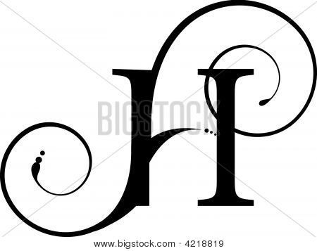 450x357 Letter H Stock Vector Bat Mitzvah Ideas H Tattoo, Lettering