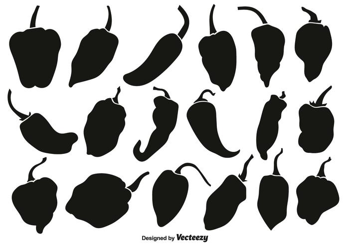 700x490 Vector Set Of Habanero Peppers Icons