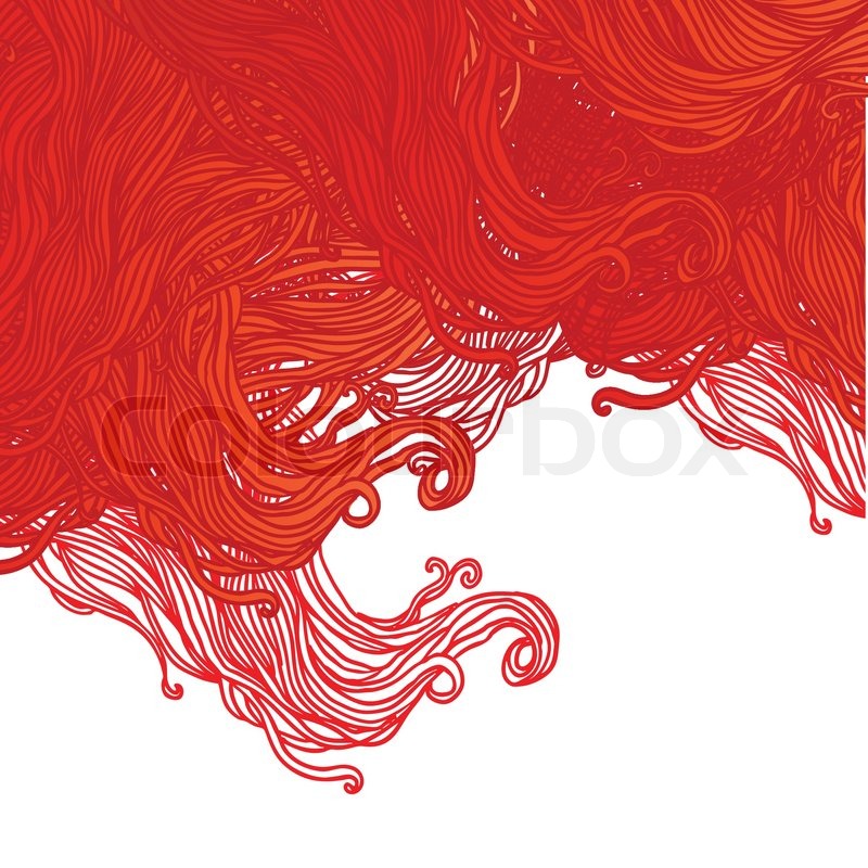 800x800 Spa Beauty Red Long Hair As Stock Vector Colourbox