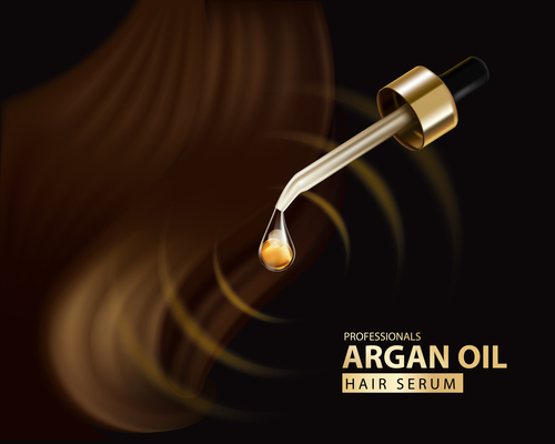 500x400 Argan Oil Hair Serum Advertisement Background Vector Free Download