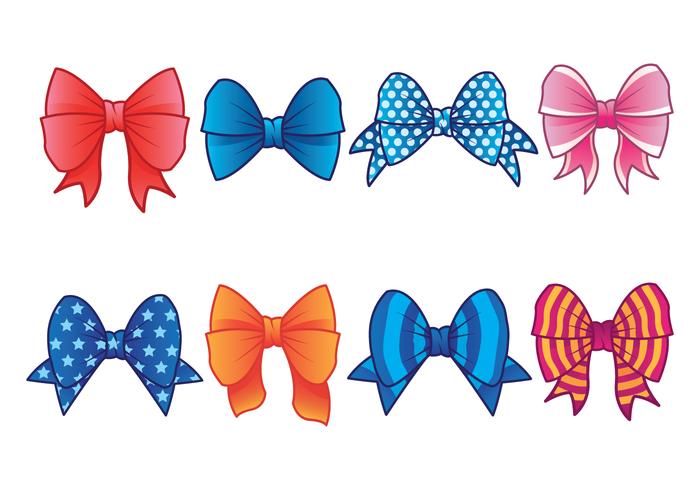 Hair Ribbon Vector Icons 700x490 Hair Ribbon Vector Icons