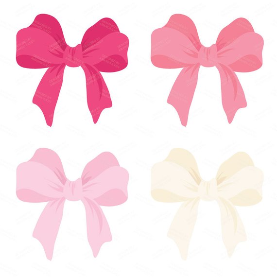 Large Pink Vector Bows Clipart 570x570 Large Pink Vector Bows Clipart