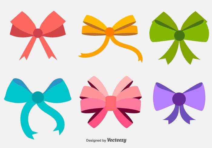 Vector Hair Bows Flat Icons 700x490 Vector Hair Bows Flat Icons