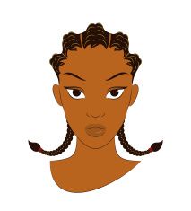 Afro Girl With Corn Row Braid Plait Vector Art Illustration 213x235 Afro Girl With Corn Row Braid Plait Vector Art Illustration