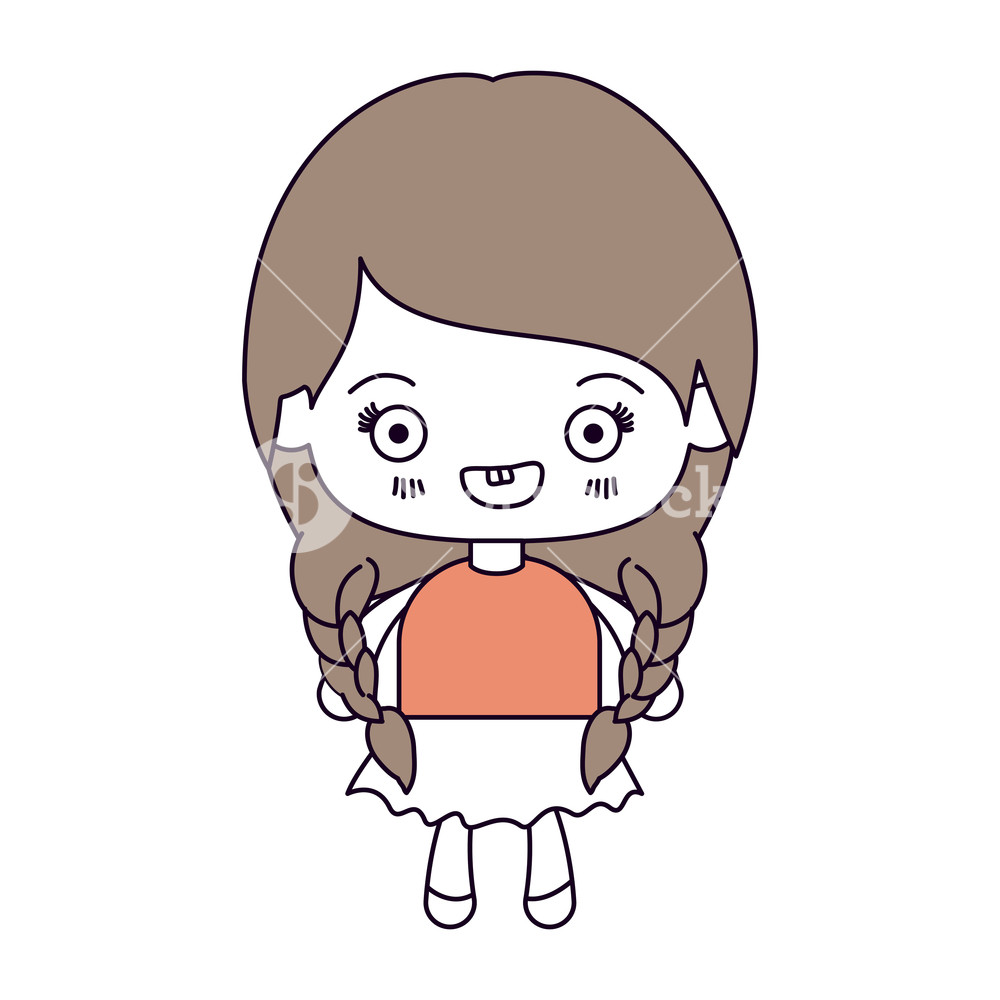 Silhouette Color Sections And Light Brown Hair Of Kawaii Cute 1000x1000 Silhouette Color Sections And Light Brown Hair Of Kawaii Cute