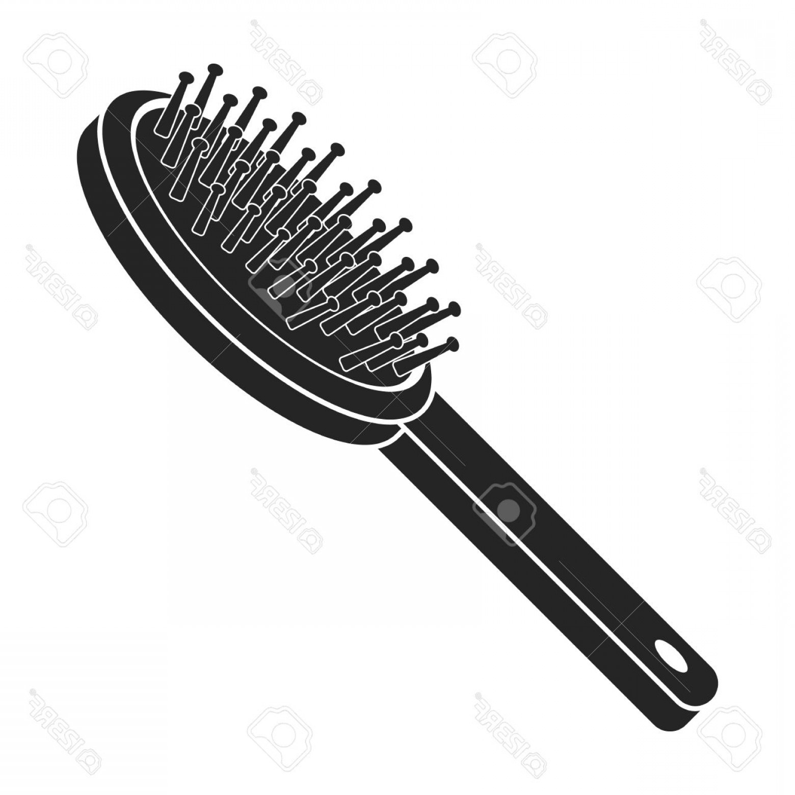 Photostock Vector Hairbrush Icon In Black Style Isolated On White 1560x1560 Photostock Vector Hairbrush Icon In Black Style Isolated On White