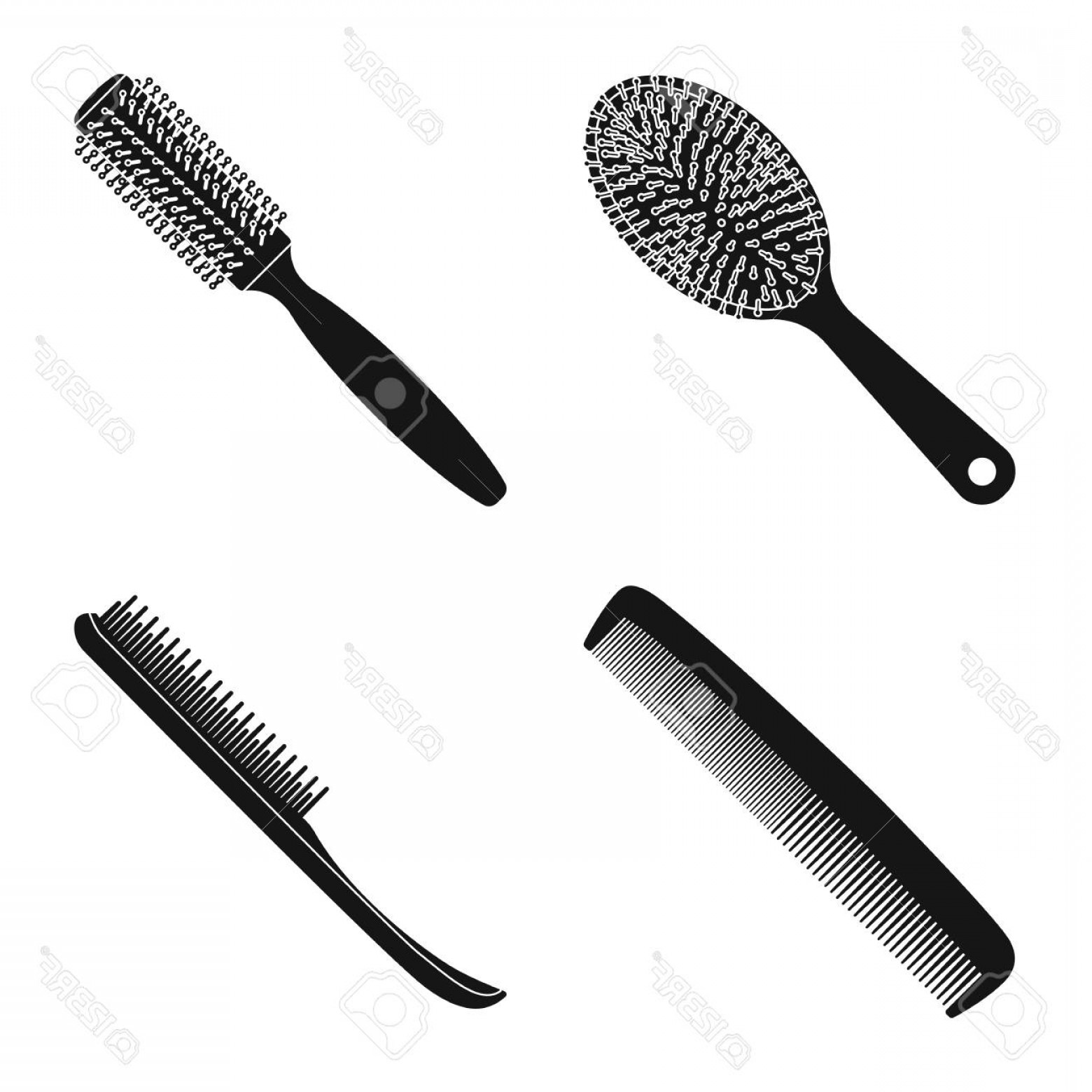 Photostock Vector Vector Design Of Brush And Hair Sign Set 1560x1560 Photostock Vector Vector Design Of Brush And Hair Sign Set