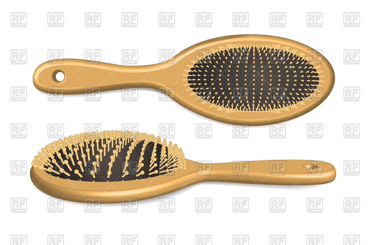 Wooden Hairbrush Vector Image Of Objects 1200x793 Wooden Hairbrush Vector Image Of Objects
