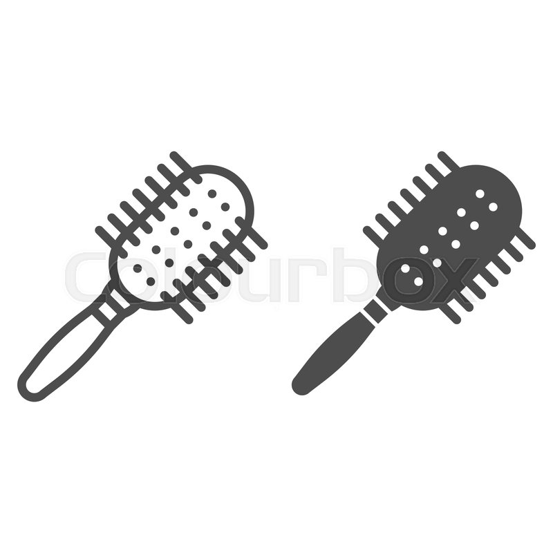 Comb Line And Glyph Icon Hairbrush Stock Vector Colourbox 800x800 Comb Line And Glyph Icon Hairbrush Stock Vector Colourbox