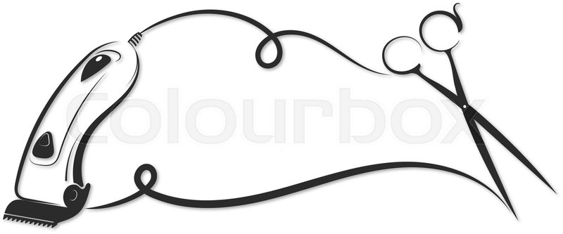 Hair Clippers Scissors Barber Stock Vector Colourbox 800x333 Hair Clippers Scissors Barber Stock Vector Colourbox