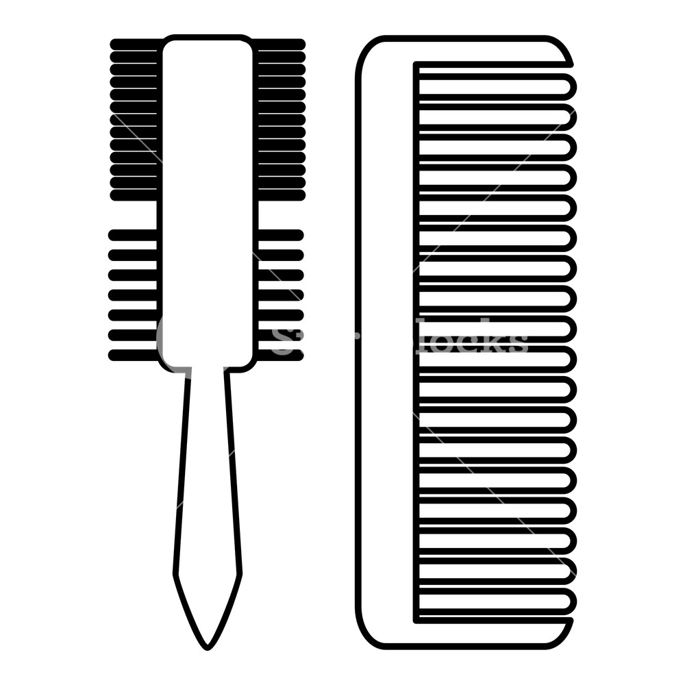 1000x1000 Hair Comb Icon Outline Illustration Of Hair Comb Vector Icon