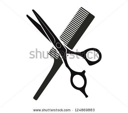 450x395 Scissors And Comb Vector Item Silhouettes Hair Silhouettes