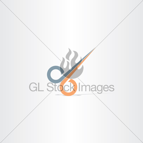 500x500 Hair Cut Scissors Vector Icon Gl Stock Images