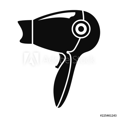 500x500 Hot Hair Dryer Icon Simple Illustration Of Hot Hair Dryer Vector