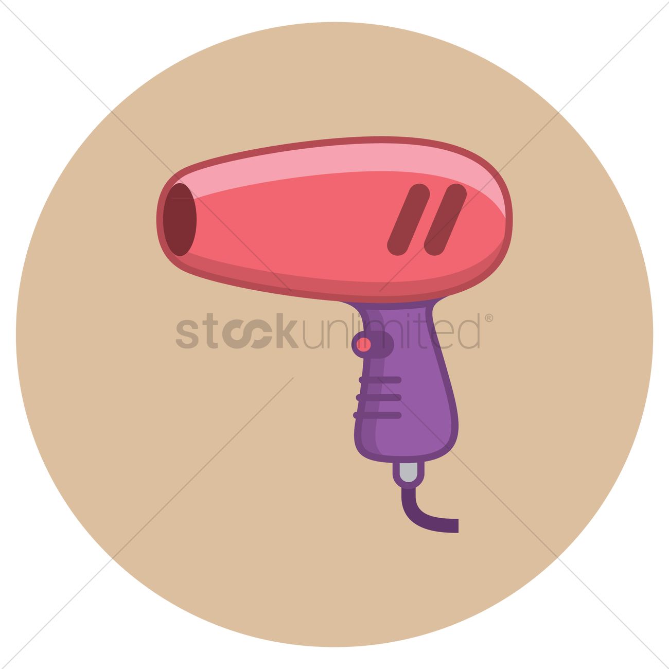 1300x1300 Free A Hairdryer Vector Image