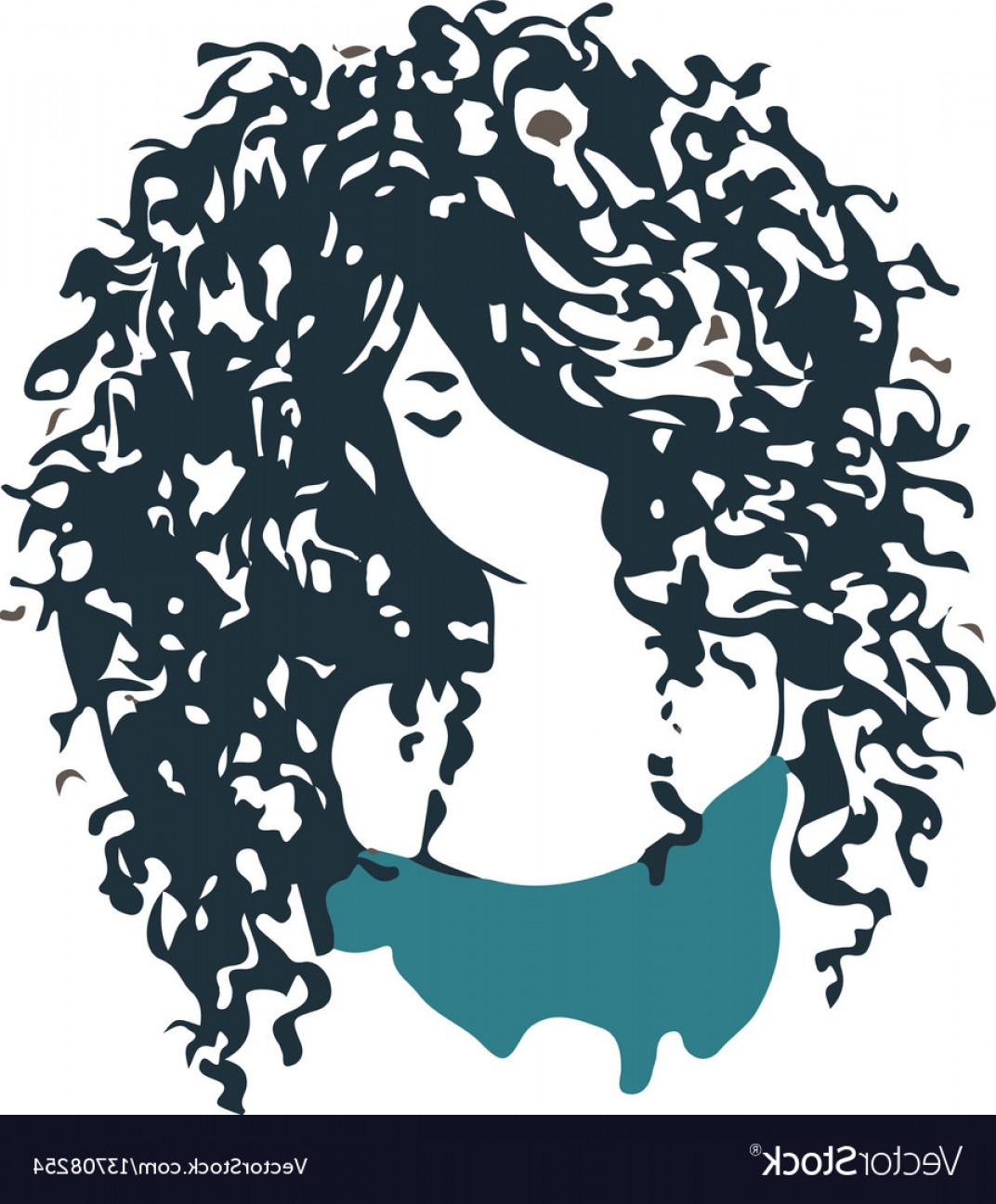 Beautiful Curly Hair Girl Logo Vector Catchsplace 1072x1296 Beautiful Curly Hair Girl Logo Vector Catchsplace