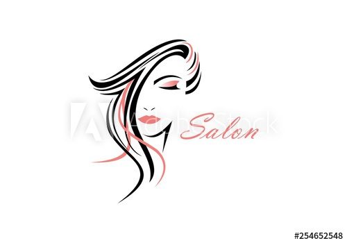 Women Face, Hair Salon Logo Vector 500x350 Women Face, Hair Salon Logo Vector
